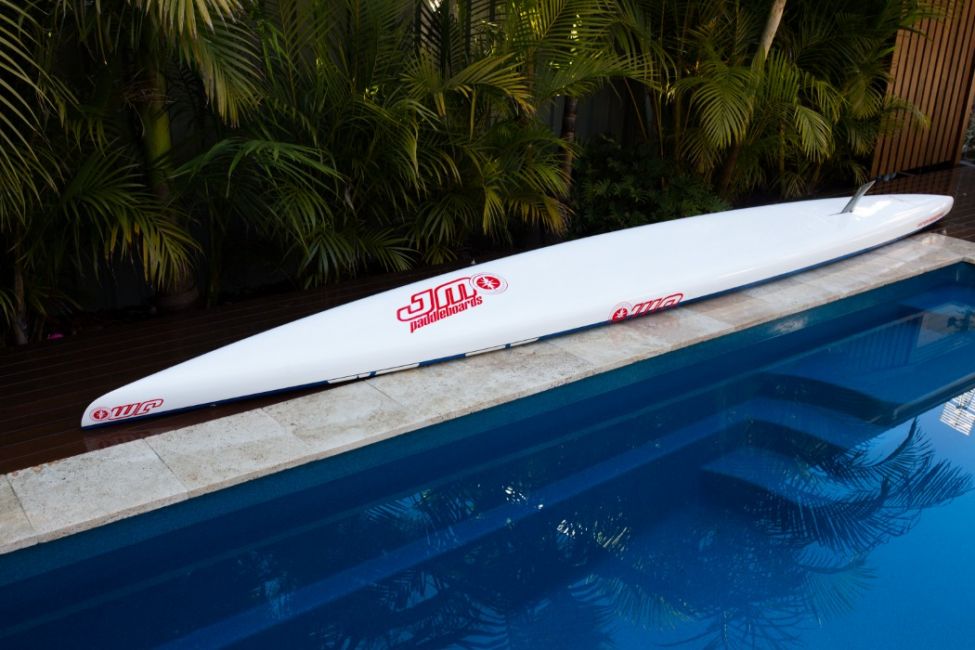 JM Paddleboards 18ft Unlimited Prone Paddleboard SLSA Racing Mals