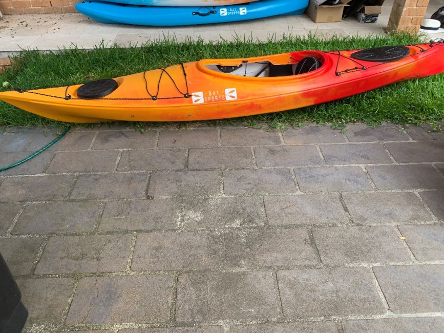 Touring Bay Sports single kayak.3.3m, new 